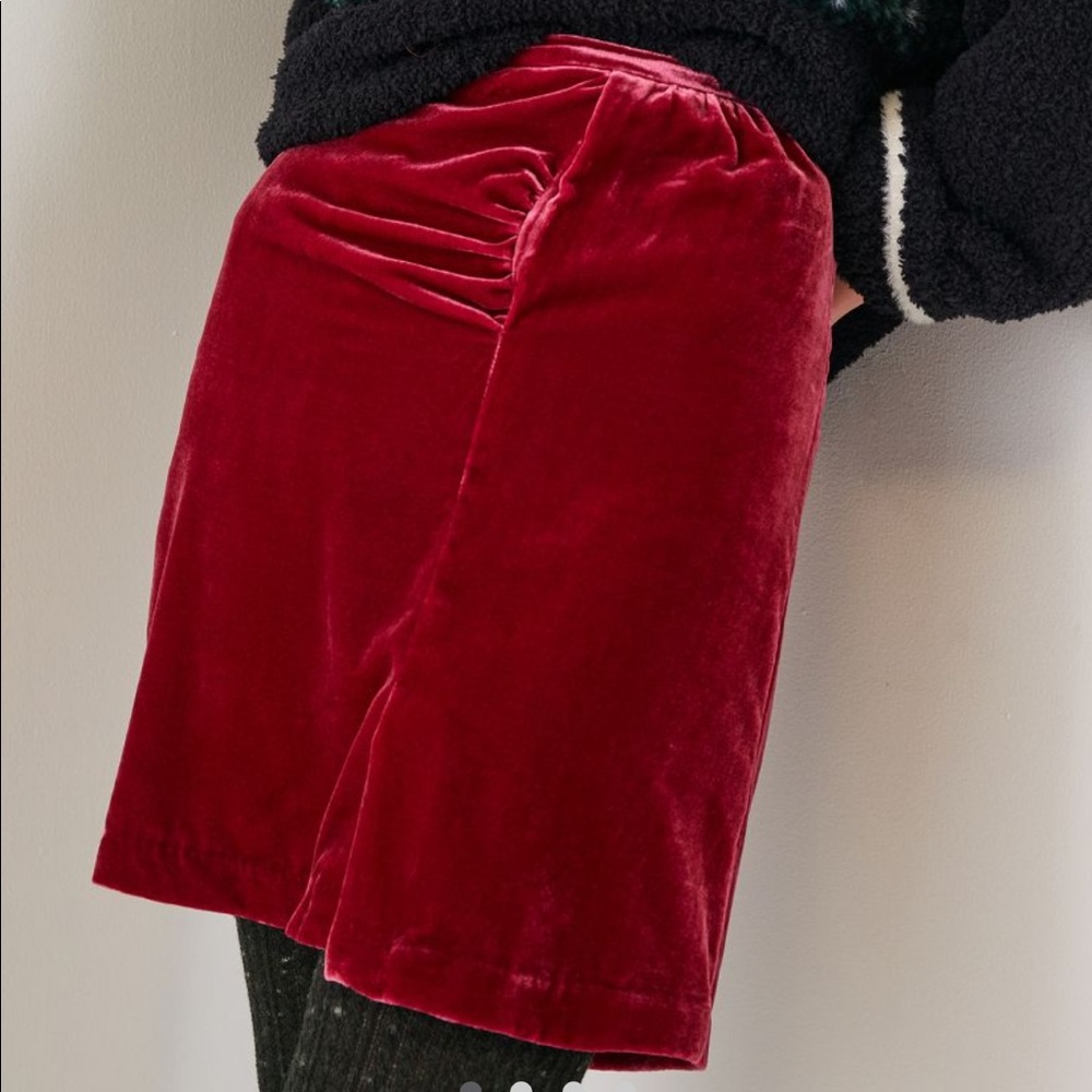 Anthro velvet skirt